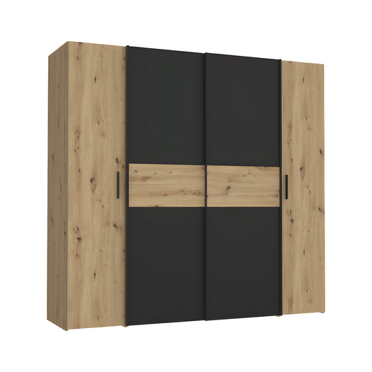 Inhabit Elite Black x Natural Wood Color Wardrobe Customizable