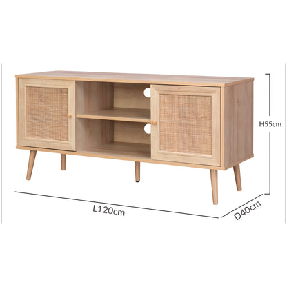 Inhabit Rattan TV Console 75 Inch