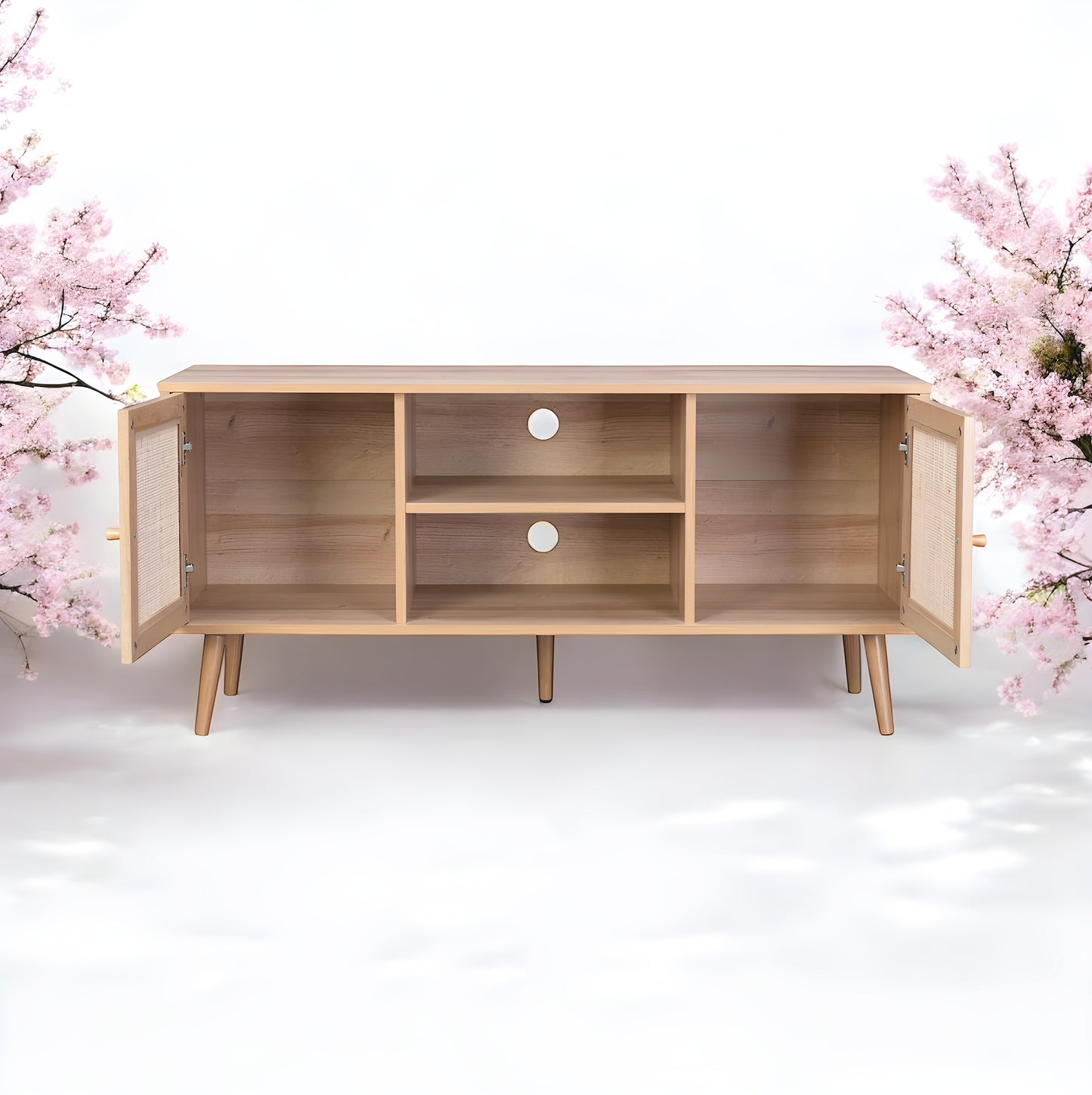 Inhabit Rattan TV Console 75 Inch