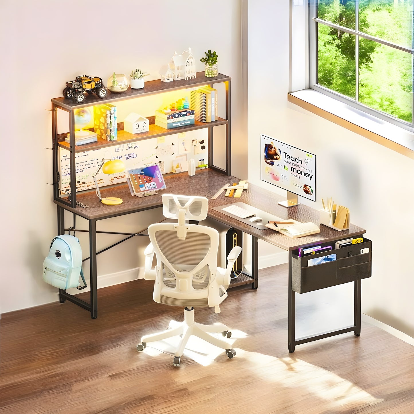 Inhabit 150cm Hutch Desk With PC Shelf