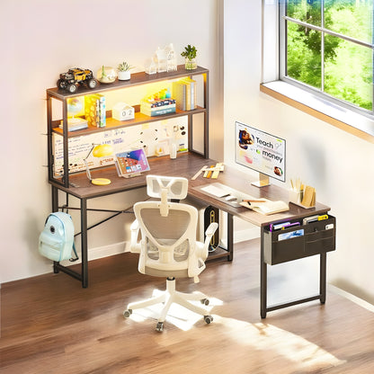 Inhabit 150cm Hutch Desk With PC Shelf