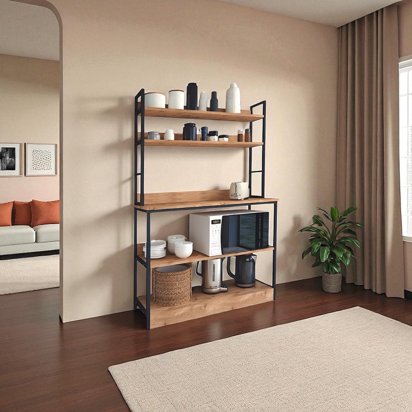 Inhabit Multi-Functional Coffee Corner, Bookshelf, Storage Cabinet