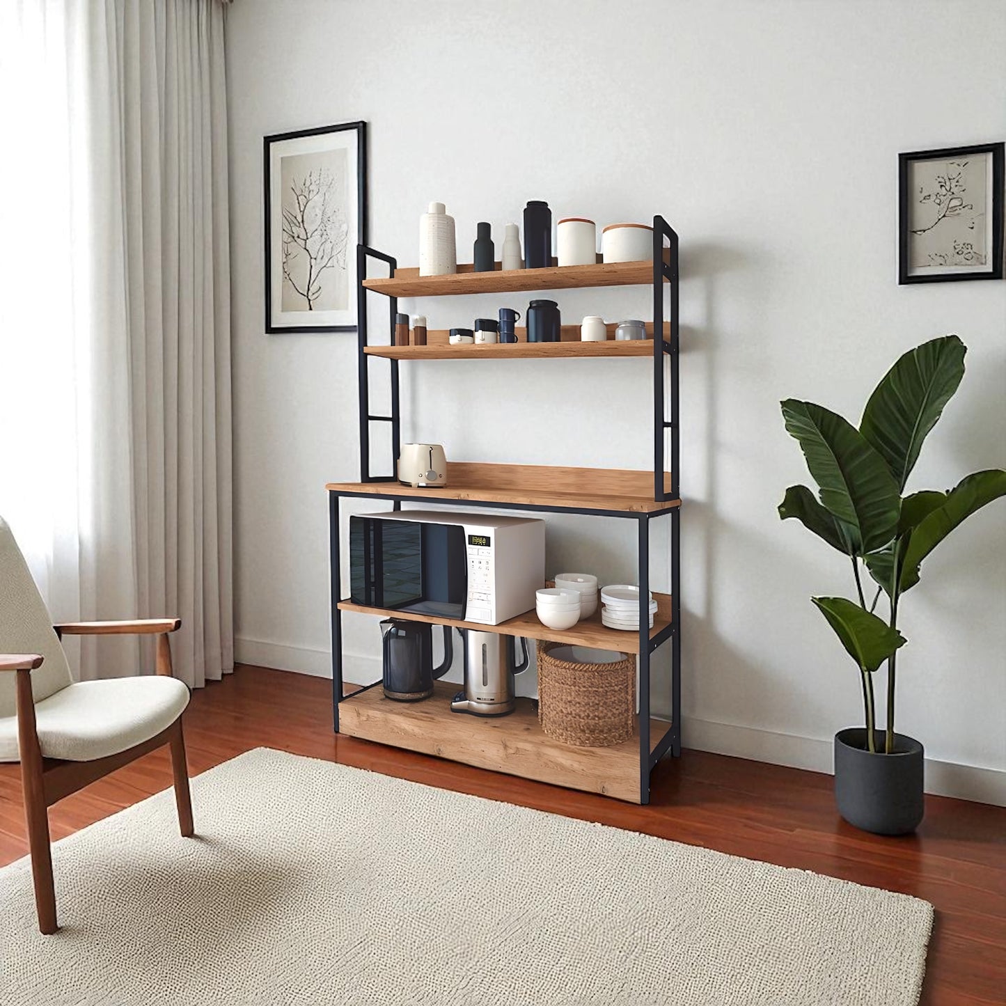 Inhabit Multi-Functional Coffee Corner, Bookshelf, Storage Cabinet
