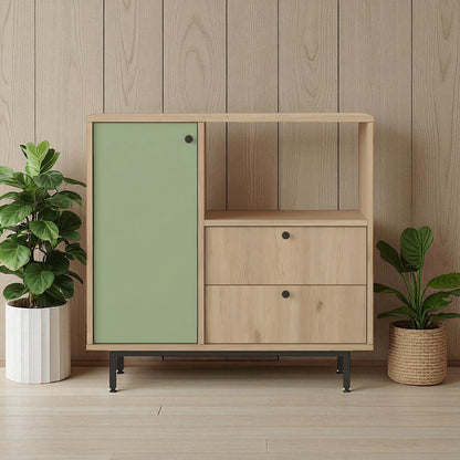 خزانة تخزين من مجموعة Inhabit Olive Green Vintage Coffee Corner