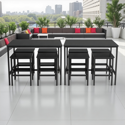 Inhabit Flat High Table & 4 Chairs Set