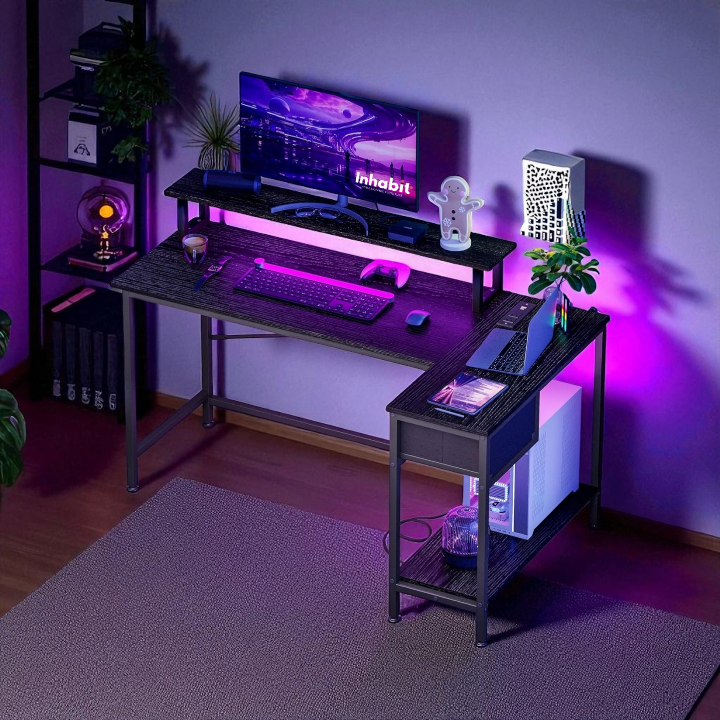 Inhabit Viral L-Shape Desk In 4 Sizes
